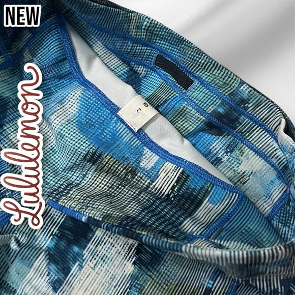 New NWT Lululemon Speed Up Crop 21” Leggings Sun Dazed Multi Blue - Size 2 - Picture 11 of 11